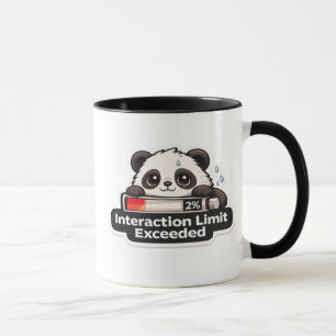 Interaktionslimit überschritten Panda-Design Tasse