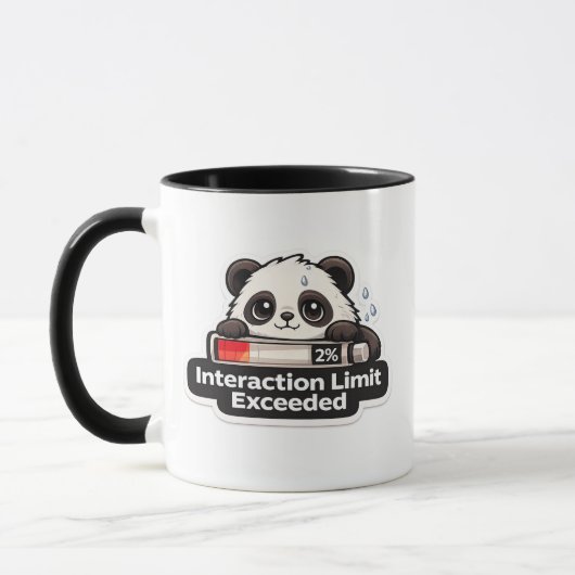 Interaktionslimit überschritten Panda-Design Tasse (Links)