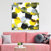 Interaktionsmuster Gelb, Grau und Schwarz Leinwanddruck (Insitu (Wohnzimmer))