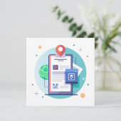 Interaktive Augmented Reality Einladung (Stehend Vorderseite)