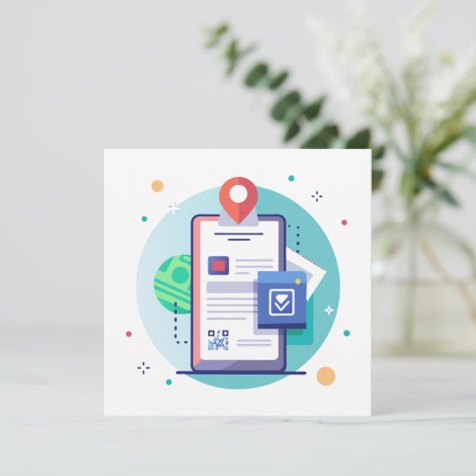 Interaktive Augmented Reality Einladung (Stehend Vorderseite)