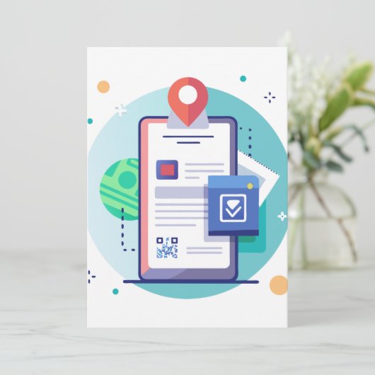 Interaktive Augmented Reality Einladung (Stehend Vorderseite)