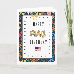 Interaktive Umzug der Star May Geburtstagskarte Karte