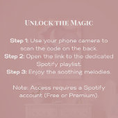 Interaktiver Wiegenlied-QR-Code | Pink Moon Shower Karte