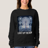 Interaktives Glow-in-the-Dark-Design Sweatshirt (Vorderseite)