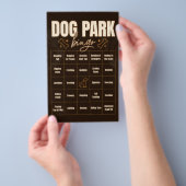 Interaktives Hundespiel-Bingo-Spiel Flyer (Handgriff)