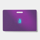 Interaktives Spy-Abzeichen für Agent - Lila/Aquama Ausweis (Rückseite)