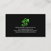 Intercepting Electric Current Letter-E Electrician Visitenkarte (Rückseite)