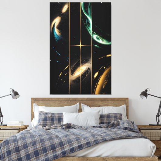 Interconnected Universes Leinwanddruck (Insitu (Schlafzimmer))