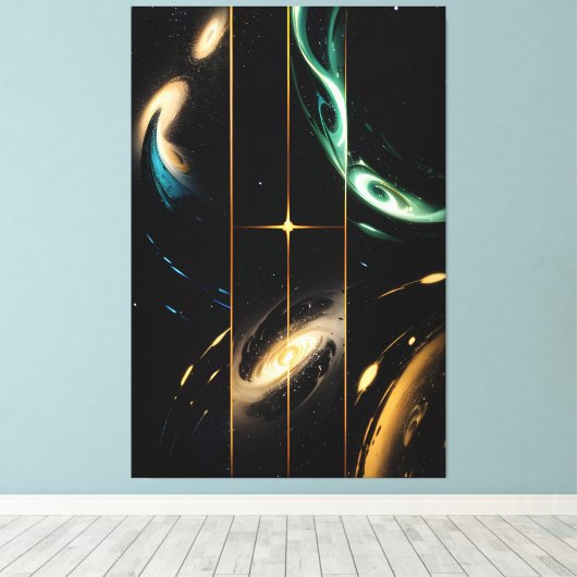 Interconnected Universes Leinwanddruck (Insitu (Holzboden))