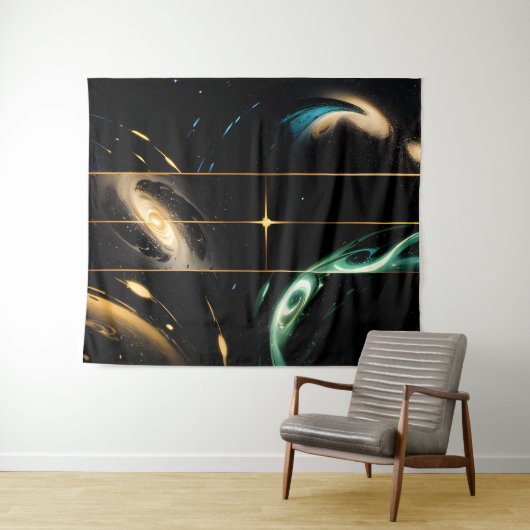 Interconnected Universes Wandteppich (Beispiel (Horizontal))
