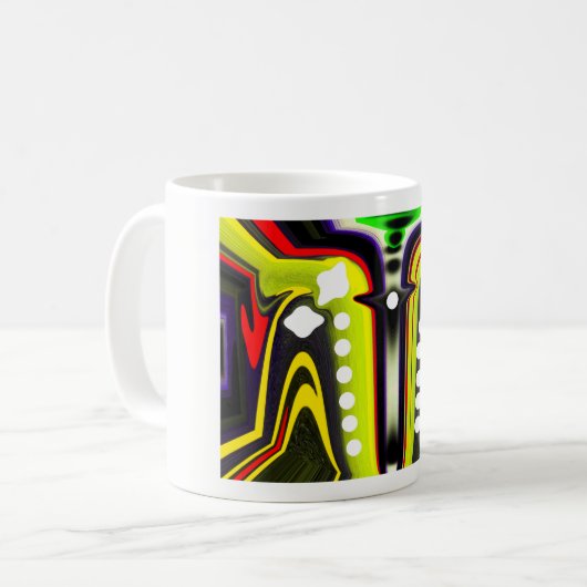 Interdimensionale Sporenkunst Kaffeetasse (Vorderseite Links)