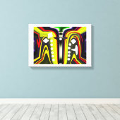 Interdimensionale Sporenkunst Leinwanddruck (Insitu (Holzboden))