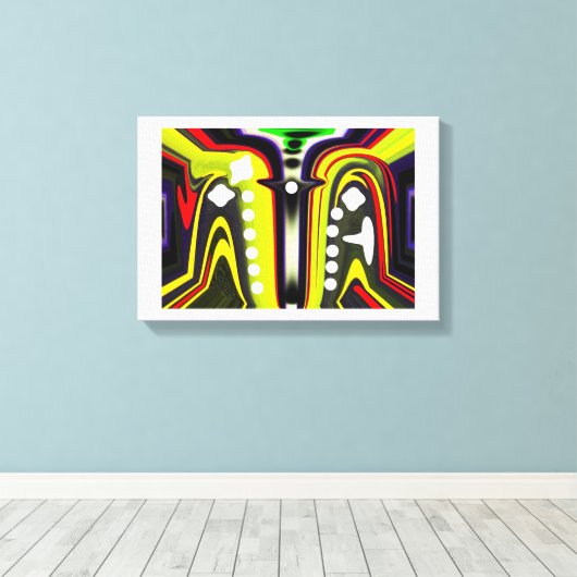 Interdimensionale Sporenkunst Leinwanddruck (Insitu (Holzboden))