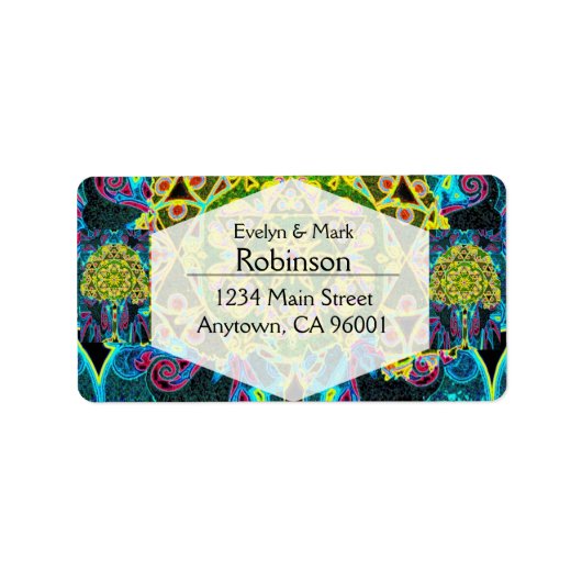 Interessant aussehender Baum Adressaufkleber (Vorne)