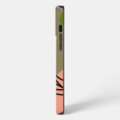 Interessante abstrakte Punkte mit Blätter iPhone Hülle (Linke Seite)