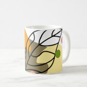 Interessante abstrakte Punkte mit Blätter Kaffeetasse (VorderseiteRechts)