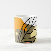 Interessante abstrakte Punkte mit Blätter Kaffeetasse (Mittel)