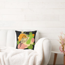 Interessante abstrakte Punkte mit Blätter Kissen