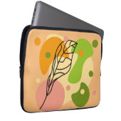 Interessante abstrakte Punkte mit Blätter Laptopschutzhülle (Vorne Rechts)