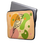 Interessante abstrakte Punkte mit Blätter Laptopschutzhülle (Vorderseite Links)
