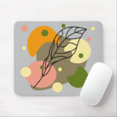 Interessante abstrakte Punkte mit Blätter Mousepad (Mit Mouse)