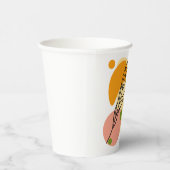 Interessante abstrakte Punkte mit Blätter Pappbecher (Rechts)