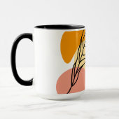 Interessante abstrakte Punkte mit Blätter Tasse (Links)