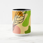 Interessante abstrakte Punkte mit Blätter Tasse (Zentrum)