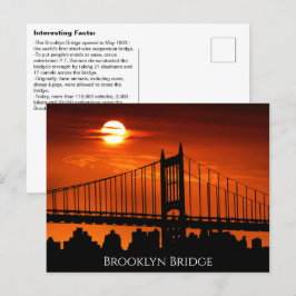 Interessante Brooklyn Bridge Fakten Postkarte
