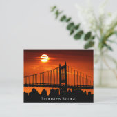Interessante Brooklyn Bridge Fakten Postkarte (Stehend Vorderseite)