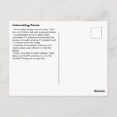 Interessante Brooklyn Bridge Fakten Postkarte (Rückseite)