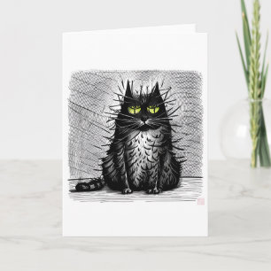 Interessante Cat Grußkarte Feiertagskarte