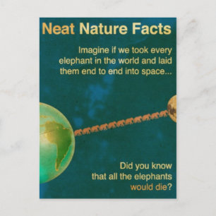 interessante Fakten über die Natur Postkarte