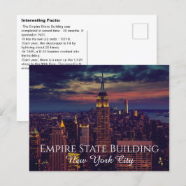 Interessante Fakten zum Empire State Gebäude Postkarte