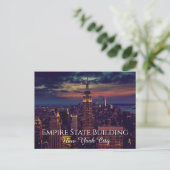 Interessante Fakten zum Empire State Gebäude Postkarte (Stehend Vorderseite)