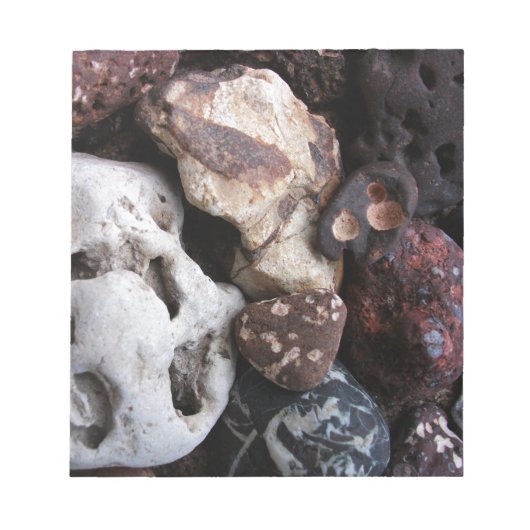 Interessante Felsen vom Lake Michigan Shore Notizblock (Vorderseite)