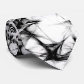 Interessante Schwarz-Weiß-Krawatte Krawatte (Gerollt)