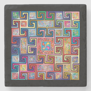 Interessantes Quadratmuster Steinuntersetzer