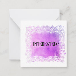 *~* INTERESSE? AP63 Relationship Flat Note Card Mitteilungskarte