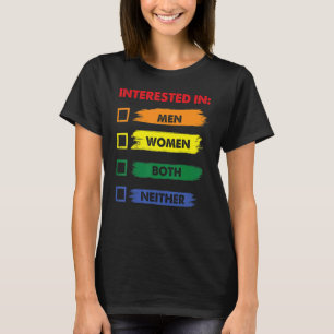 Interessiert weder LGBT Pride Month Graphic Festiv T-Shirt