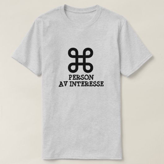 interessierte Person, grau, norwegisch T-Shirt (Design vorne)