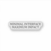Interface Protocol | Minimal Interface Technical  Aufkleber (Vorderseite)