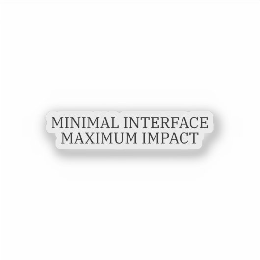 Interface Protocol | Minimal Interface Technical  Aufkleber (Vorderseite)