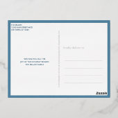 Interfaith 4 Photo Simple Modern Navy Rose Gold Folien Feiertagspostkarte (Rückseite)