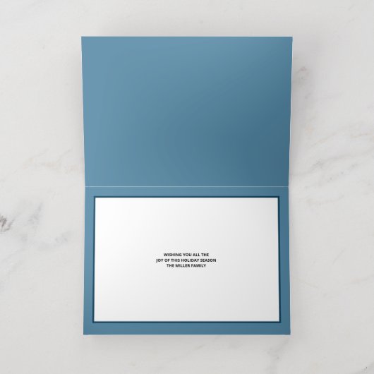 Interfaith 4 Photo Trendy Simple Navy Silver (Innen Mitte)