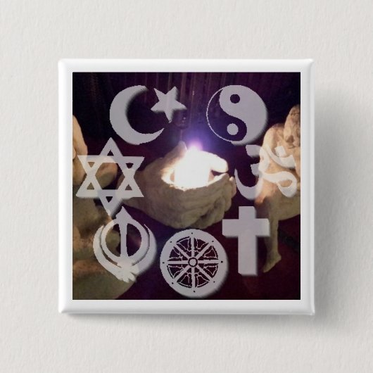 Interfaith button with light (Vorderseite)