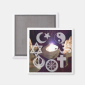 Interfaith, Coexist Fire Magnet (Vorderseite/Rückseite)