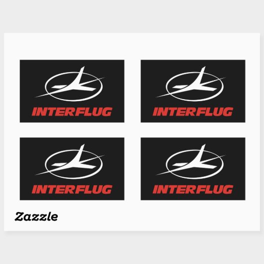 Interflug-Airlines Rechteckiger Aufkleber (Blatt)