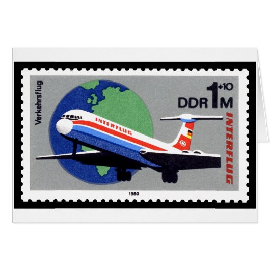 INTERFLUG - Nationale DDR-Fluggesellschaft, Grußka (Vorderseite (Horizontal))